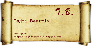 Tajti Beatrix névjegykártya